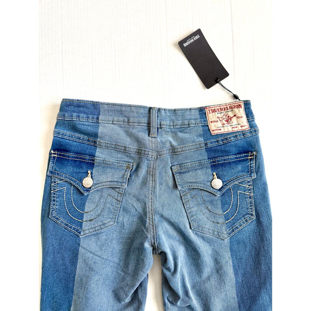 True Religion Two Tone Bootcut Becca Denim Jeans Women Size 26 - Picture 6 of 8
